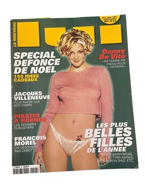 Vintage French LUI Magazine Drew Barrymore Cover 1997